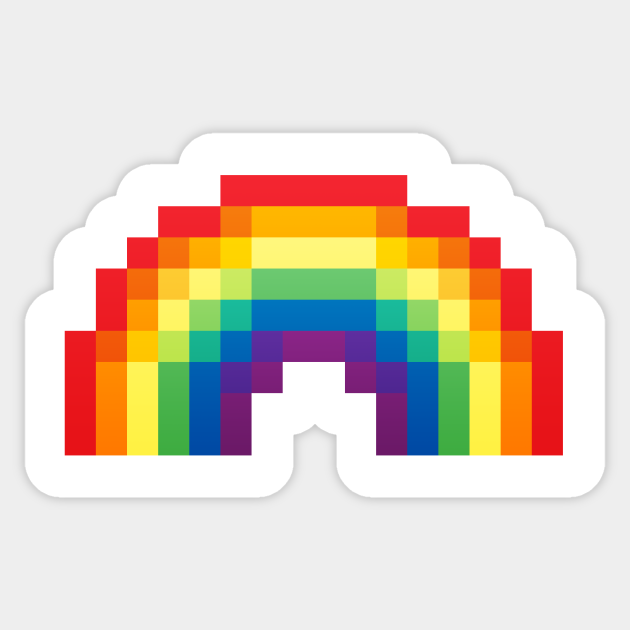 rainbow pixel foamposite
